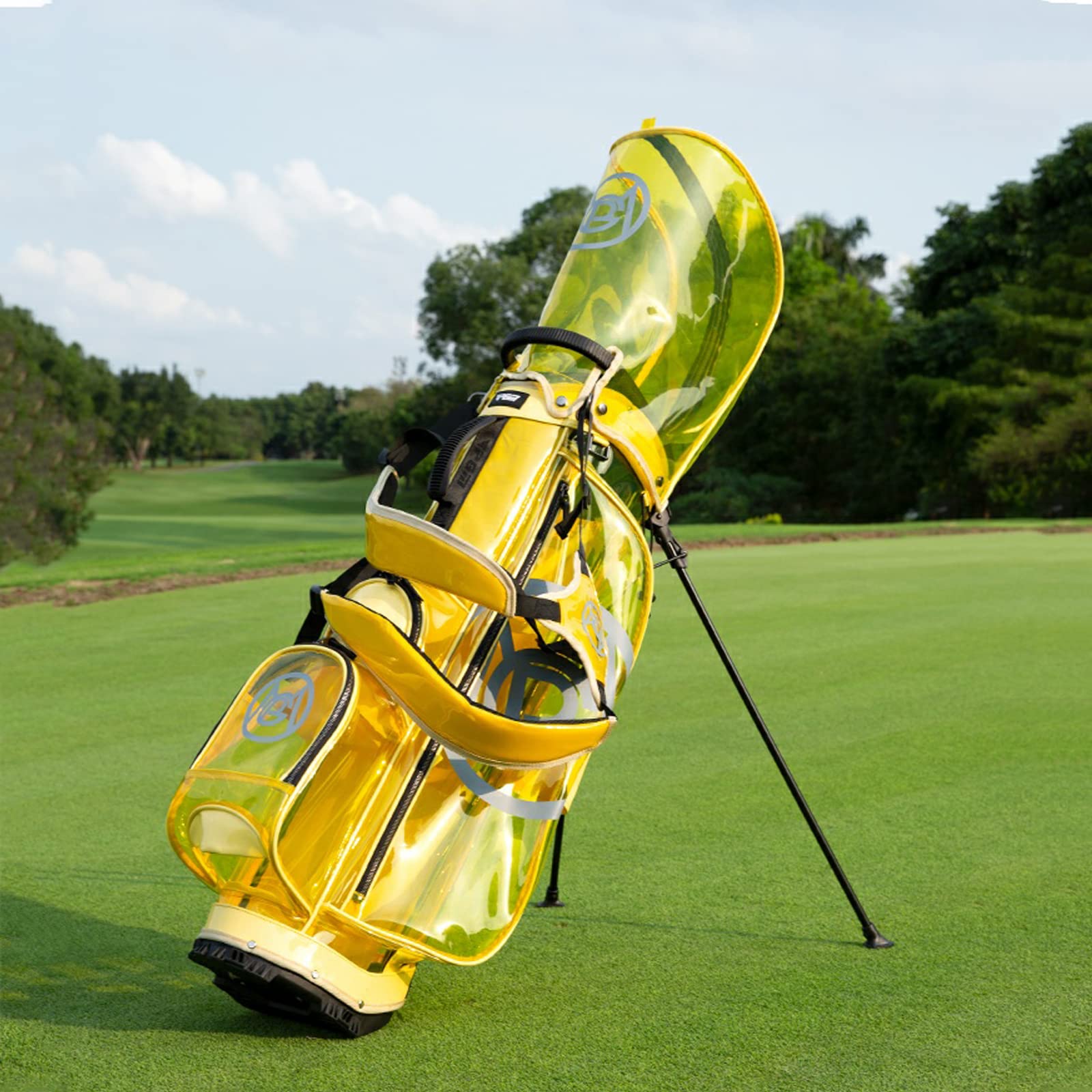 PGM Golf Stand Bag - Lightweight Waterproof Golf Bag with 5-Way Divider & Stable Triangle Bracket | Durable Cart Bag with Adjustable Strap for Men & Women | Perfect for Travel & Course Play
