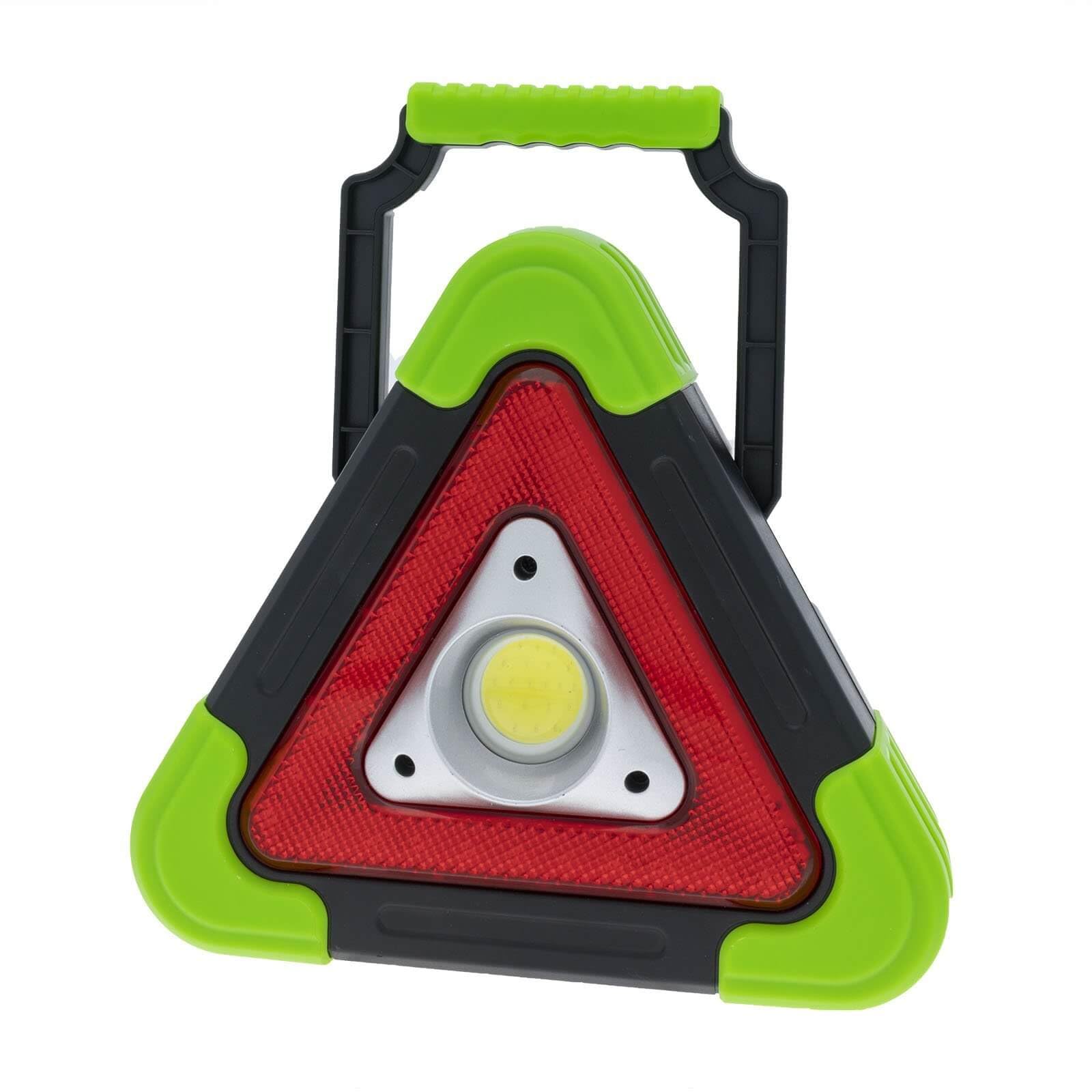 LitezAll Rechargeable LED Triangle Flood Light - Portable Work Light, Flashlight & Emergency Utility Light with SOS Red Flashers - Perfect for Roadside Assistance, Camping, Hiking & Power Outages