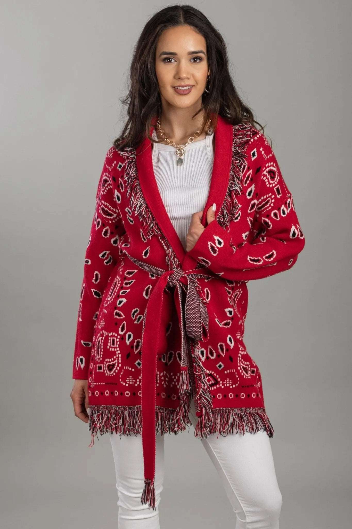 Stylish Paisley Bandana Kimono - Lightweight Floral Print Cover-Up for Women - Perfect for Beach, Yoga, and Summer Outfits