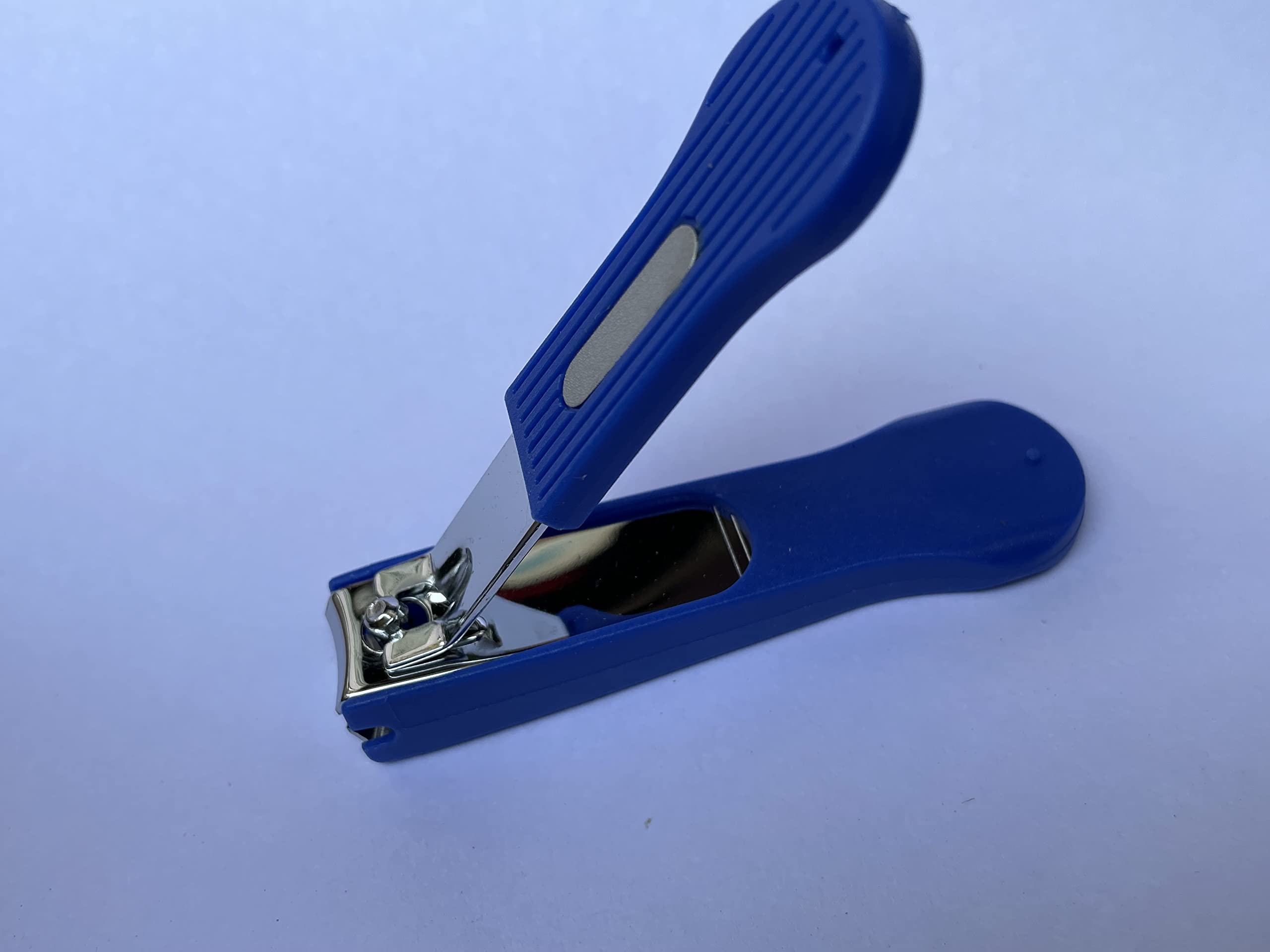 Premium Stainless Steel Nail Clipper Set - Sharp & Durable Nail Cutter with Comfort Grip (Blue, Unisex) - Perfect for Travel, Home, Office & Salon Use