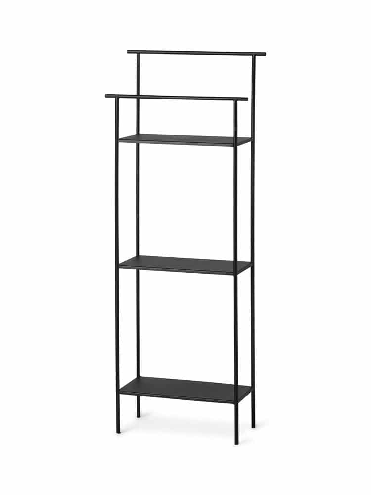 FERM LIVING Dora Wall Shelf - Modern Black Floating Shelves for Living Room, Bedroom, Office Storage & Decor