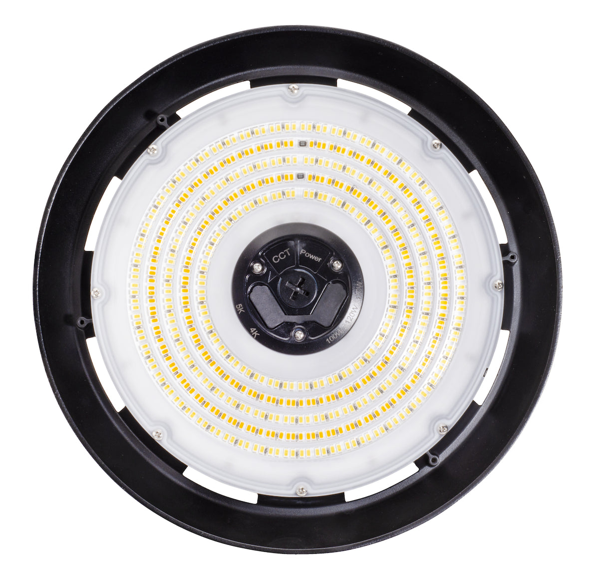 200W Round LED High Bay Light - Topaz HBC 200W PCTS BL - Power & CCT Selectable - Perfect for Warehouses, Garages & Industrial Spaces
