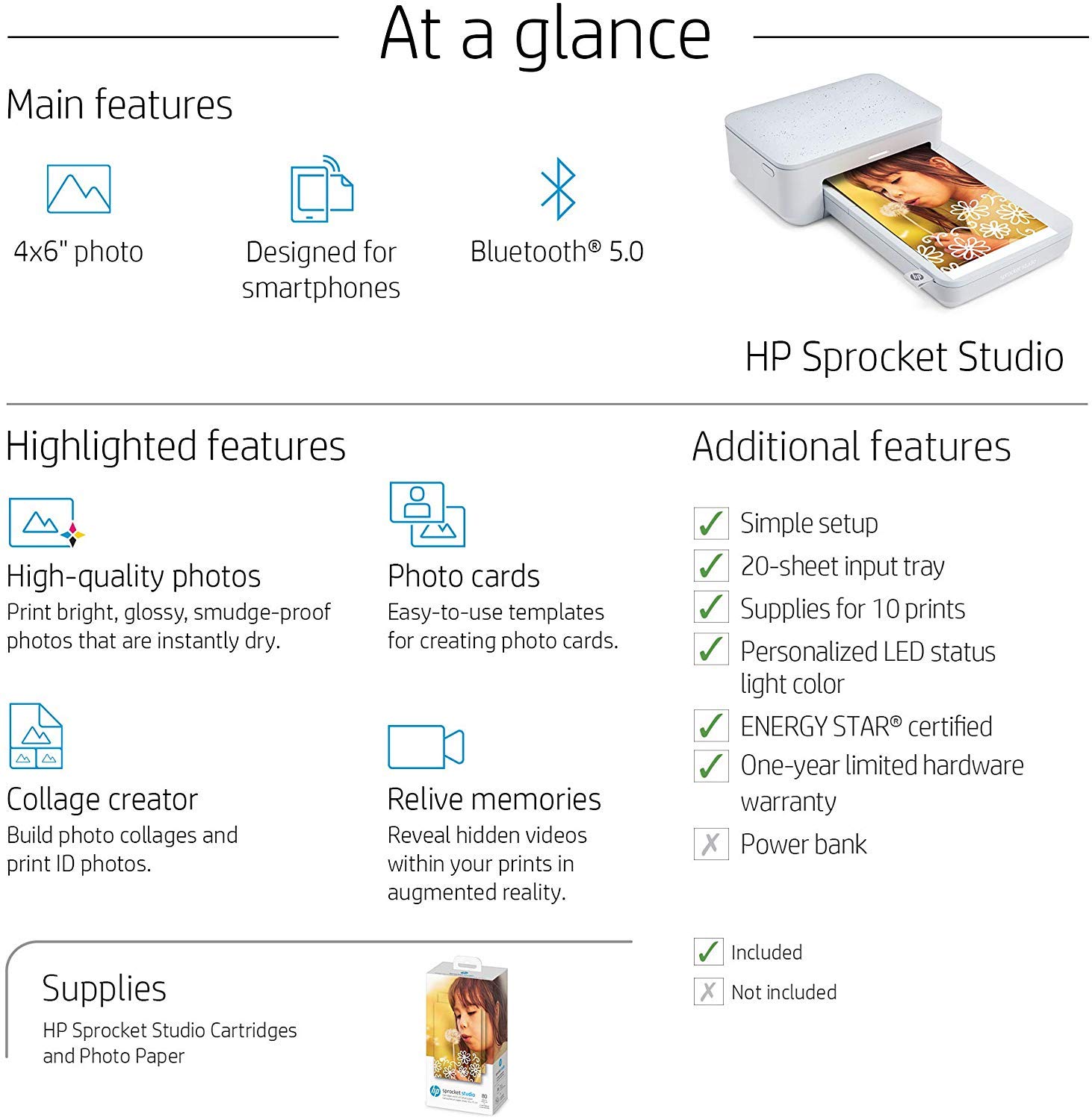 HP Sprocket Studio 4x6