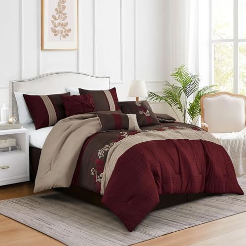 Burgundy/Taupe/Brown