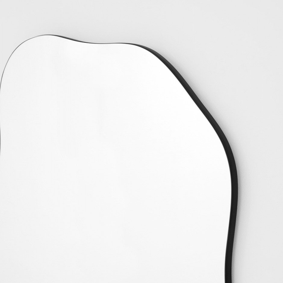MIDDLE OF NOWHERE Rockpool Mirror - Black Framed Wall Mirror 75x90cm - Perfect for Living Room, Bedroom & Bathroom Decor