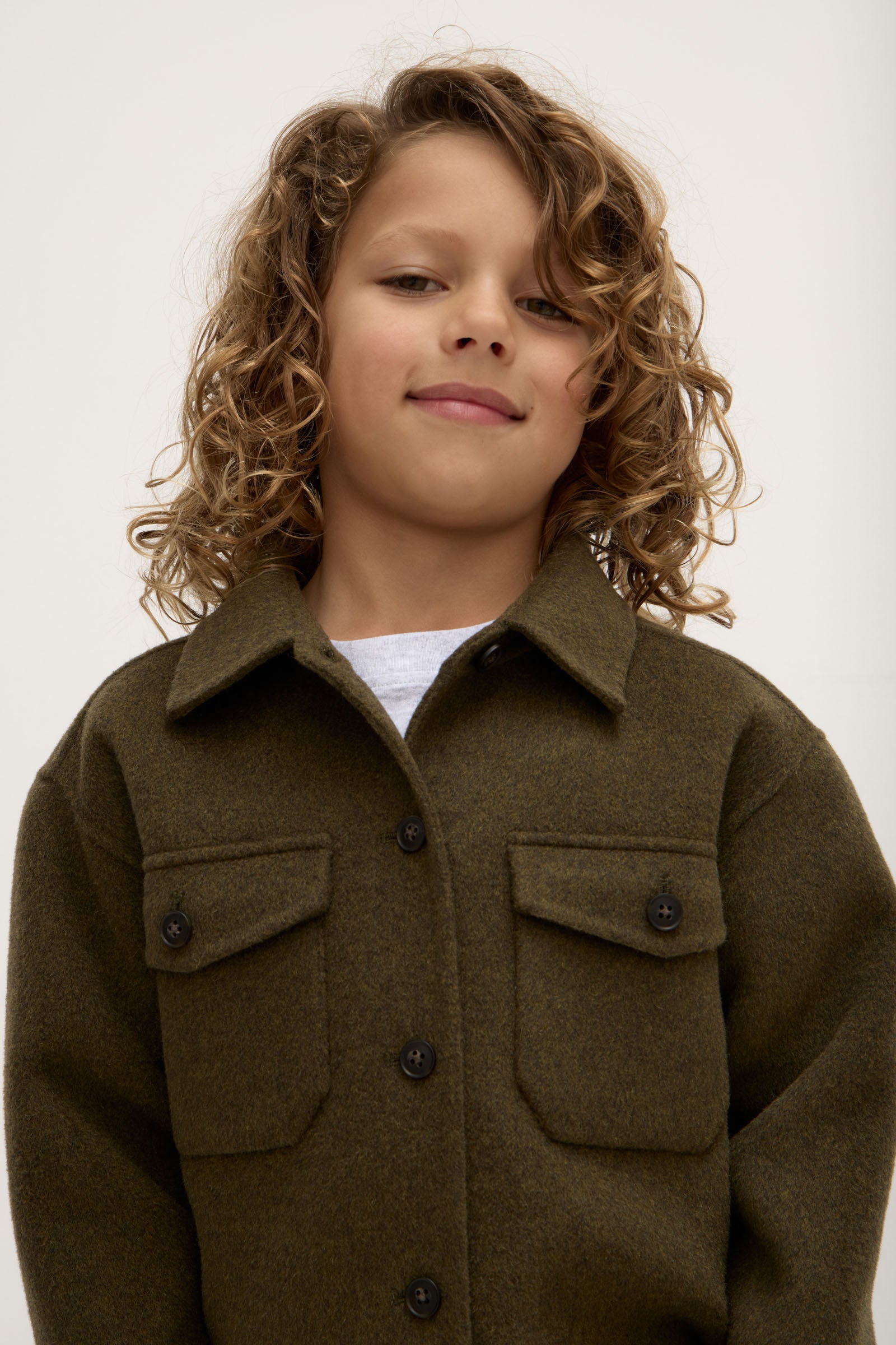 Kids Wool Overshirt - Warm & Soft Button-Up Shirt for Boys & Girls - Perfect for School, Outdoor Play & Winter Layering