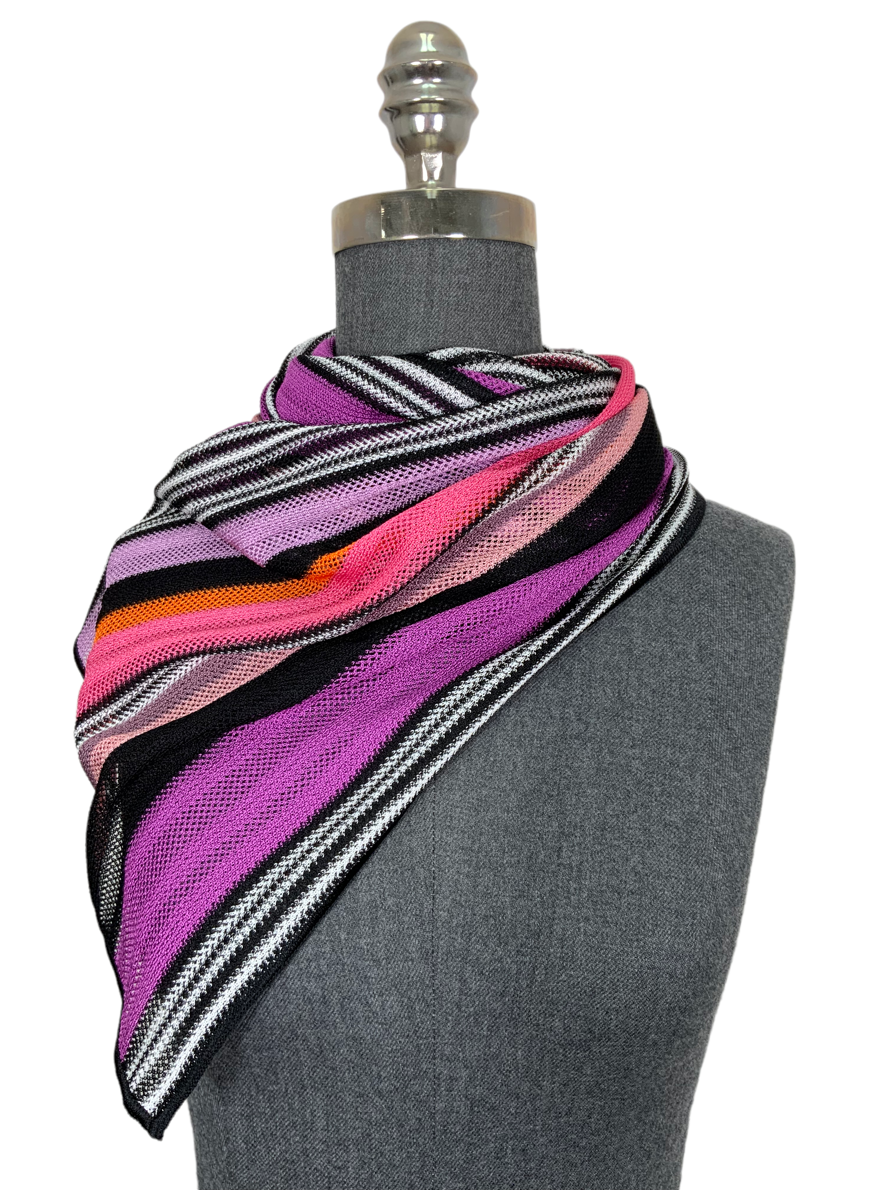 MISSONI Striped Silk Oblong Scarf - Luxury Fashion Accessory for Women, Elegant Wrap for Parties & Evening Events