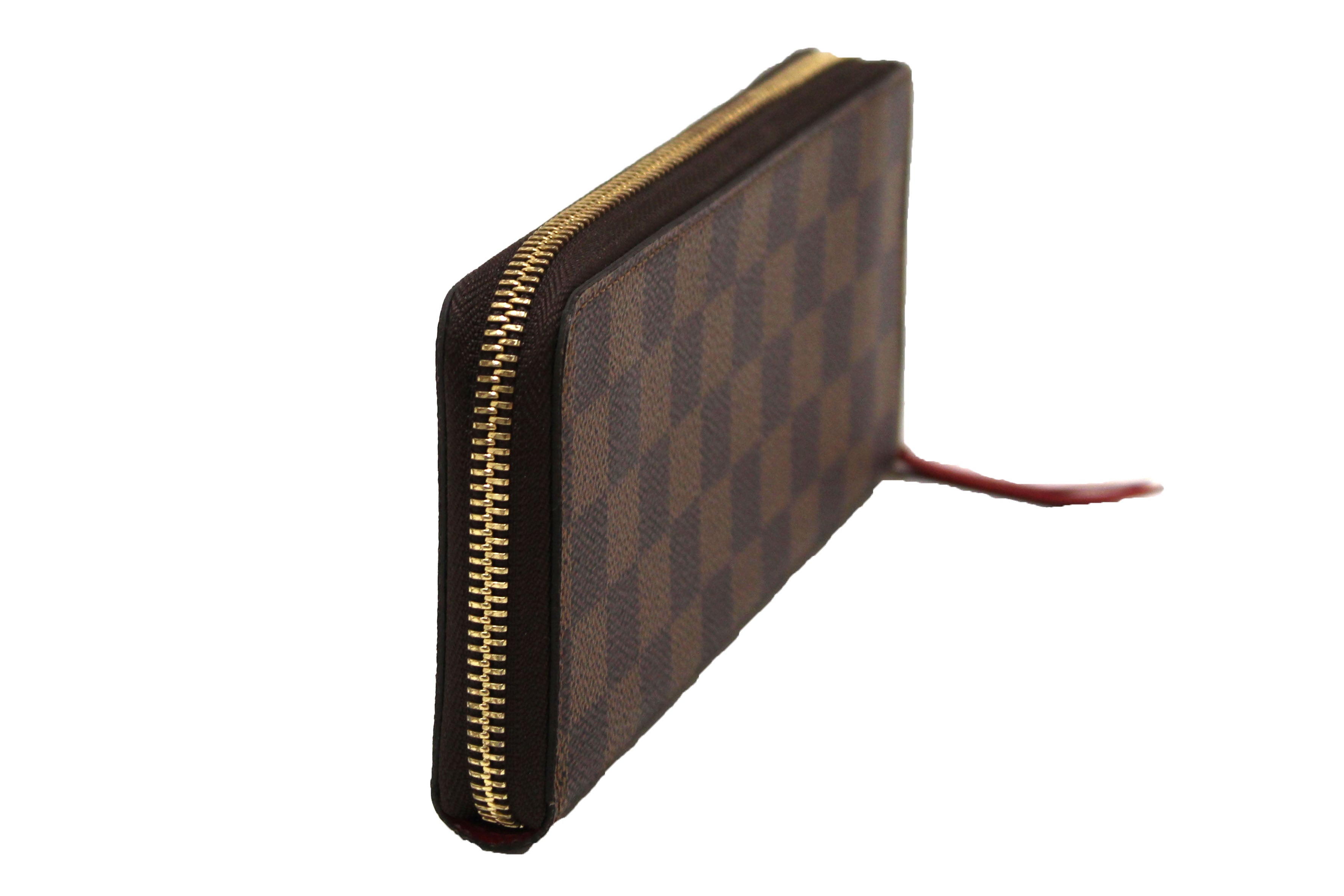 Authentic Louis Vuitton Damier Ebene Canvas Clemence Zippy Wallet for Women - Luxury Designer Compact Zip Around Wallet - Perfect for Everyday Use, Travel & Gift Giving