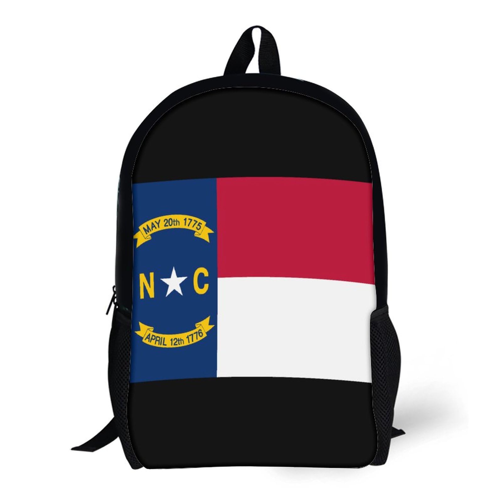 IOEDTHBJ 3D Printed North Carolina Flag Backpack - 17 Inch Laptop Bag for Men & Women, Durable School & Travel Computer Backpack - Perfect for College, Work & Outdoor Adventures