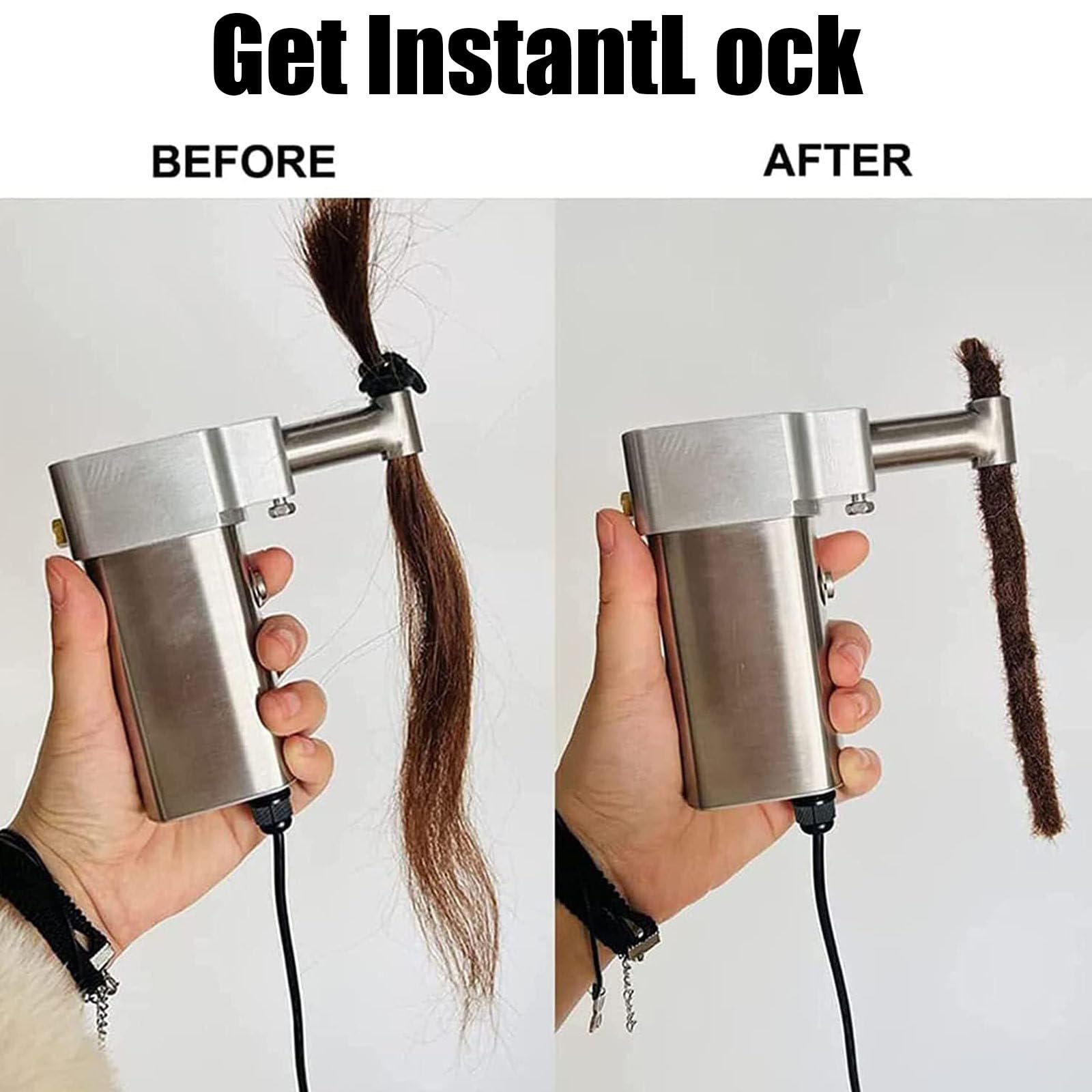 Electric Handheld Portable Dreadlock Maker - Instant Crochet Machine for Quick & Easy DIY Locs (14mm) | Perfect for Hair Extensions & Braiding at Home or Salon