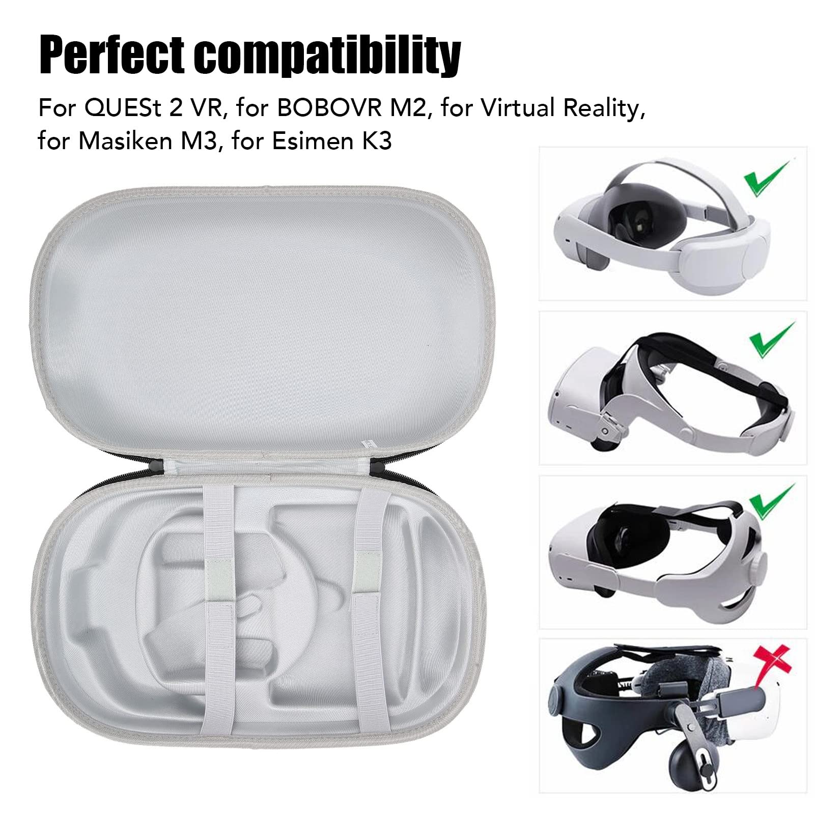 VR Gaming Headset Case - Durable Hard Shell Travel Storage Bag, Shockproof & Lightweight for VR Headsets - Perfect for Travel, Gaming, and On-the-Go Protection