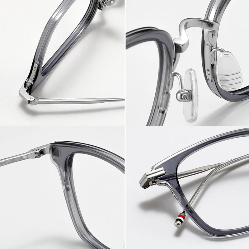 Stylish Unisex Black Square Full Rim Alloy Eyeglasses BMT905 - Perfect for Work, Reading & Fashion Accessories