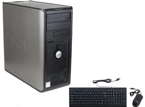 Refurbished Dell Optiplex Tower Desktop Computer - Intel Core 2 Duo 2.4GHz, 4GB RAM, 80GB HDD, DVD Drive | Budget Office PC for Small Business & Home Use