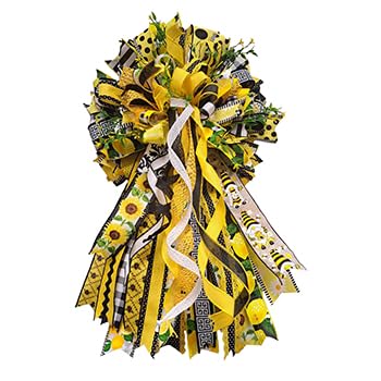 Yellow Sunflower Solid Wired Canvas Ribbon - 1.5 Inches x 10 Yards for DIY Crafts, Gift Wrapping & Home Decor