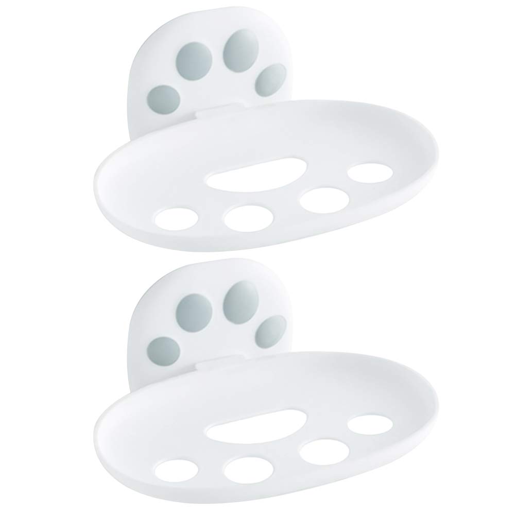 Cabilock 2-Pack Multifunctional Soap Dish Holder - Creative Soap Storage Box with Drain Holes, Punch-Free Bathroom Organizer for Shower, Kitchen Sink & Travel Use