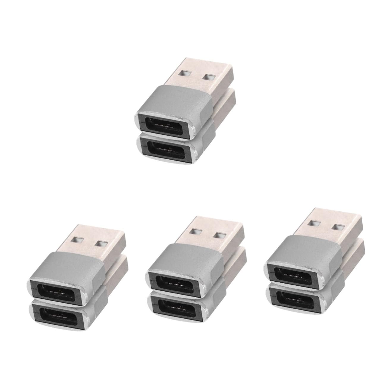 4-Pack USB Type C to USB Adapter, USB-C Female to USB Male Converter - Aluminum Alloy Data Transfer Cable for Smartphones, Laptops & Tablets - Perfect for Charging, Syncing & File Transfer