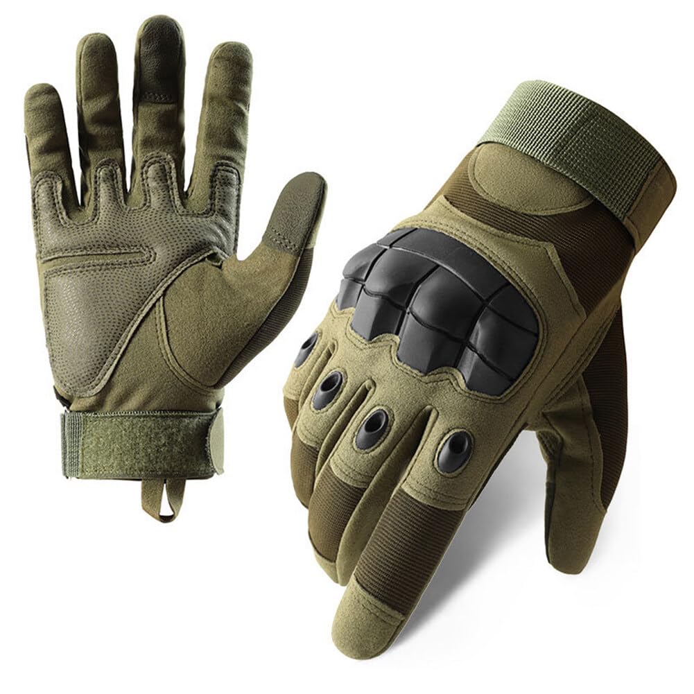 Men's Touchscreen Work Gloves with Knuckle Protection - Outdoor Sports & Work