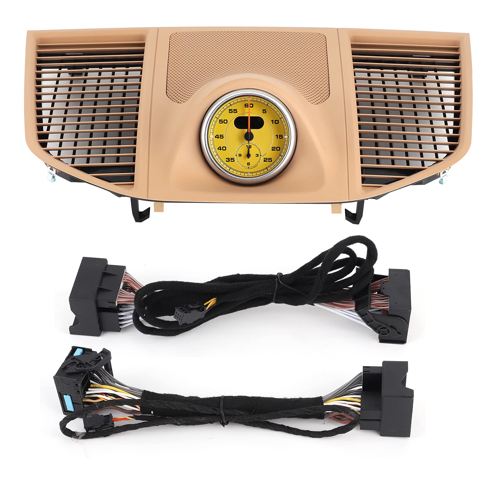 Premium Beige Dashboard Clock Cover Trim - Replacement Instrument Panel Upper Cover for 2017-2020 Models | Perfect Fit & Easy Installation | Enhance Your Car Interior Style (Ideal for Commuting & Road Trips)