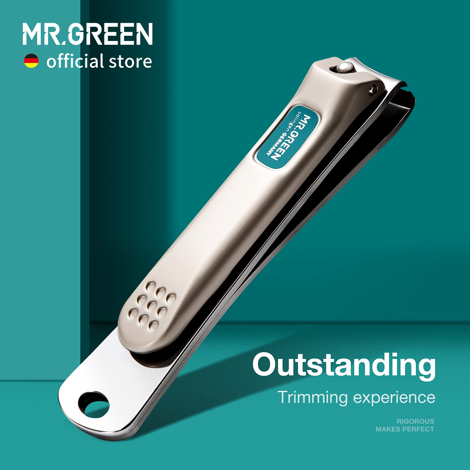 Premium MR.GREEN Nail Clippers Set - Professional Stainless Steel Curved Blade Fingernail & Toenail Cutter with Nail File & Glass Nail Buffer - Perfect for Manicure, Pedicure & Travel Grooming Kit