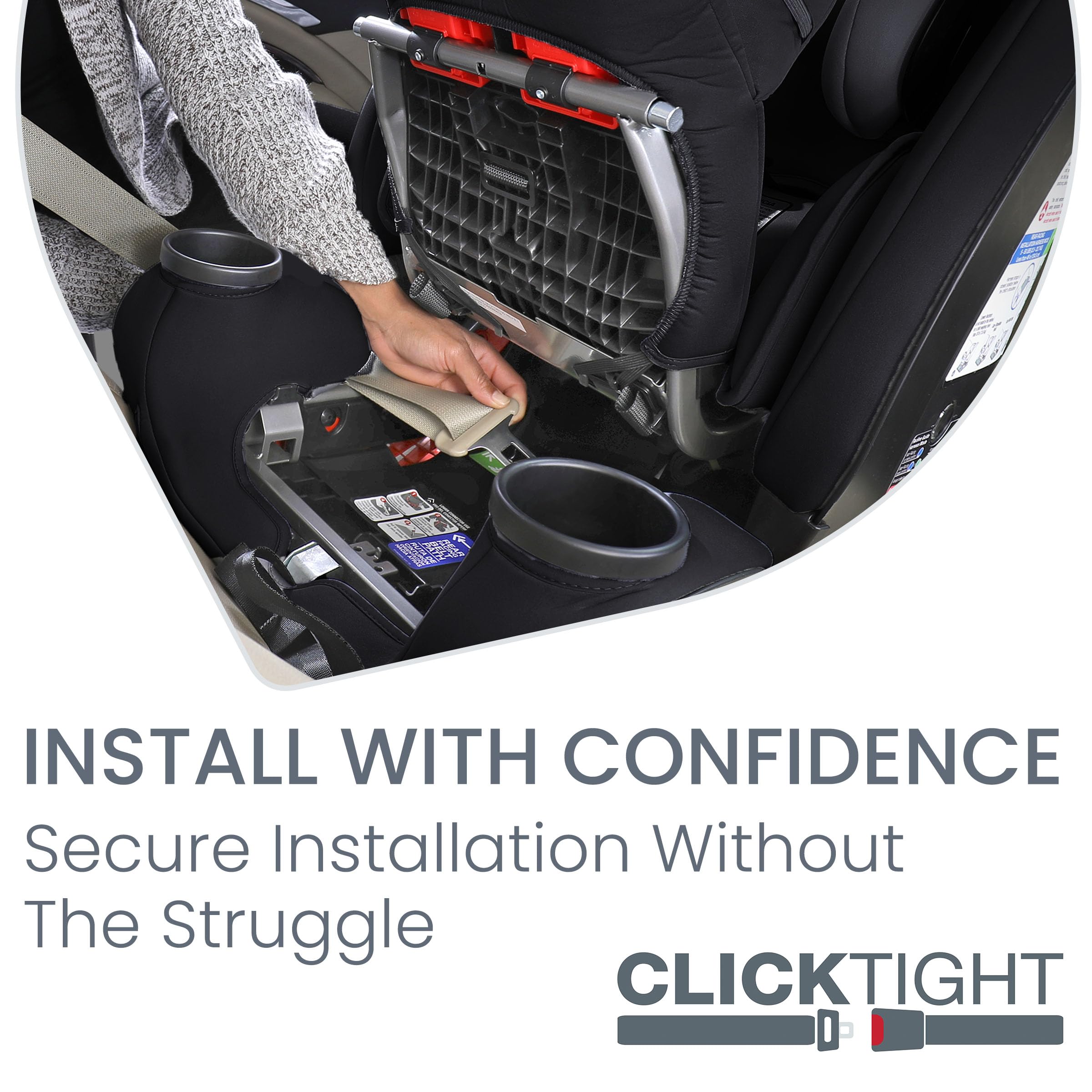 Britax One4Life ClickTight All-in-One Convertible Car Seat for Infants to Big Kids | Eclipse Black | Safe & Comfortable for Travel, School & Family Road Trips