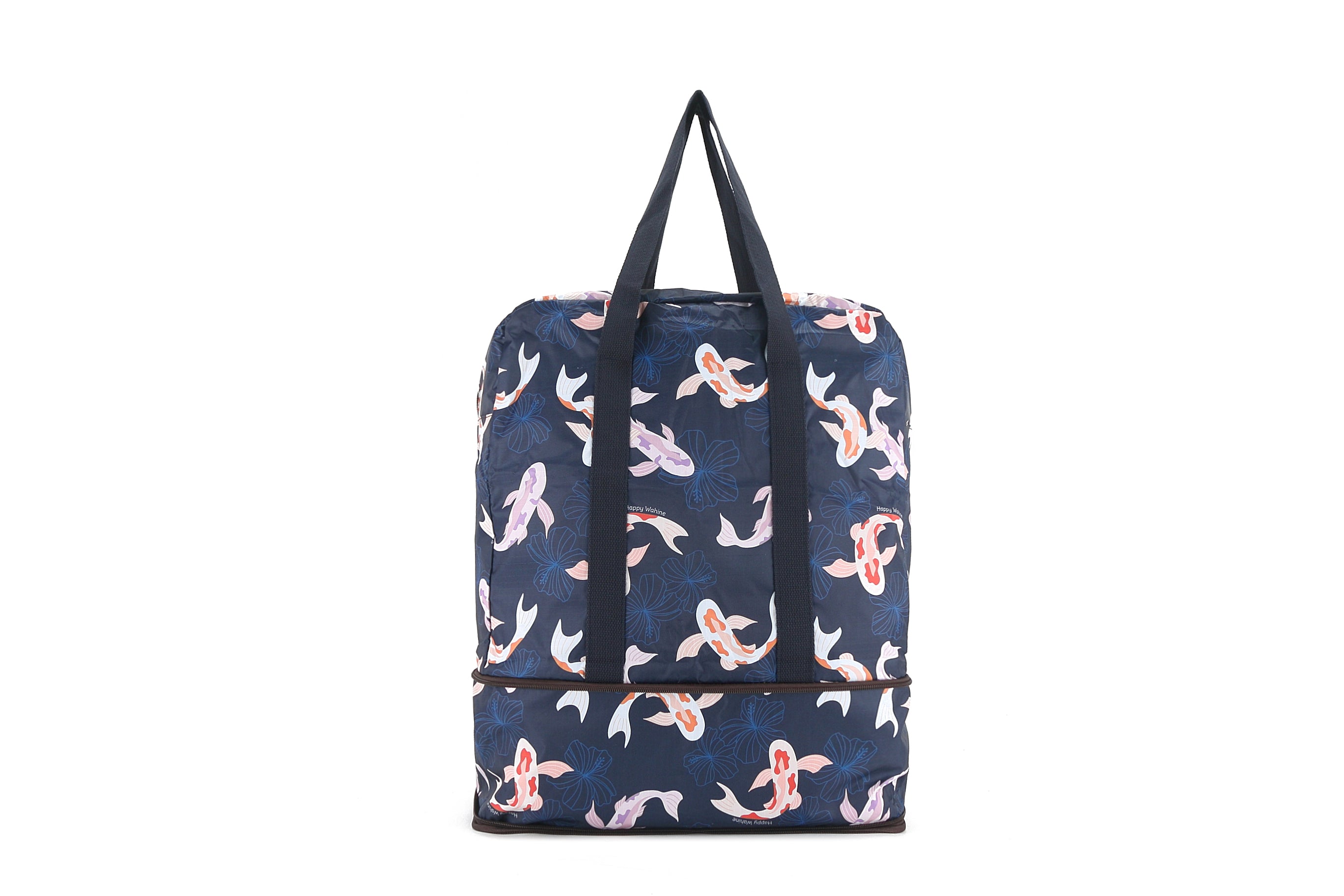 Sophie Koi Navy Foldable Duffle Bag - Lightweight Travel Duffel for Gym, Weekend Trips & Outdoor Adventures