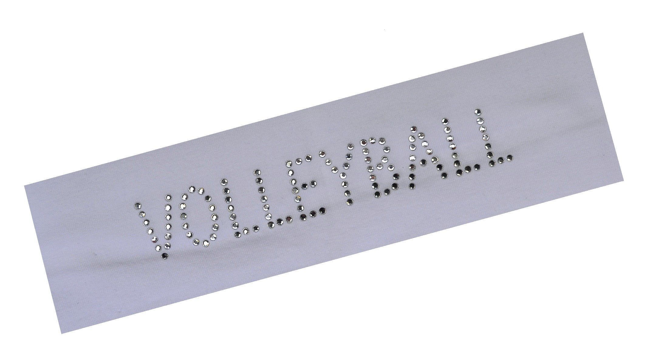 Funny Girl Designs Sparkling Rhinestone Volleyball Headband - Stretchy Cotton Hairband for Girls, Teens & Adults - Perfect Volleyball Team Gift & Sports Accessory for Games, Practice & Fan Support