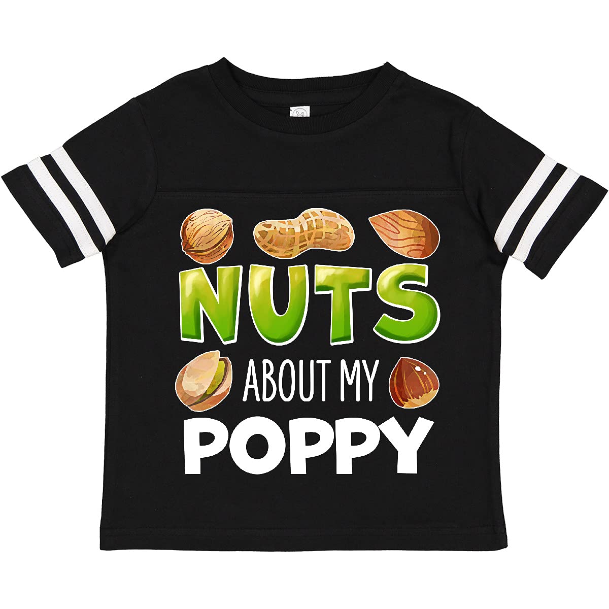 Inktastic Nuts About My Poppy Peanut Almond Pistachio Toddler T-Shirt - Cute Casual Outfit for Kids Playdates & Family Events
