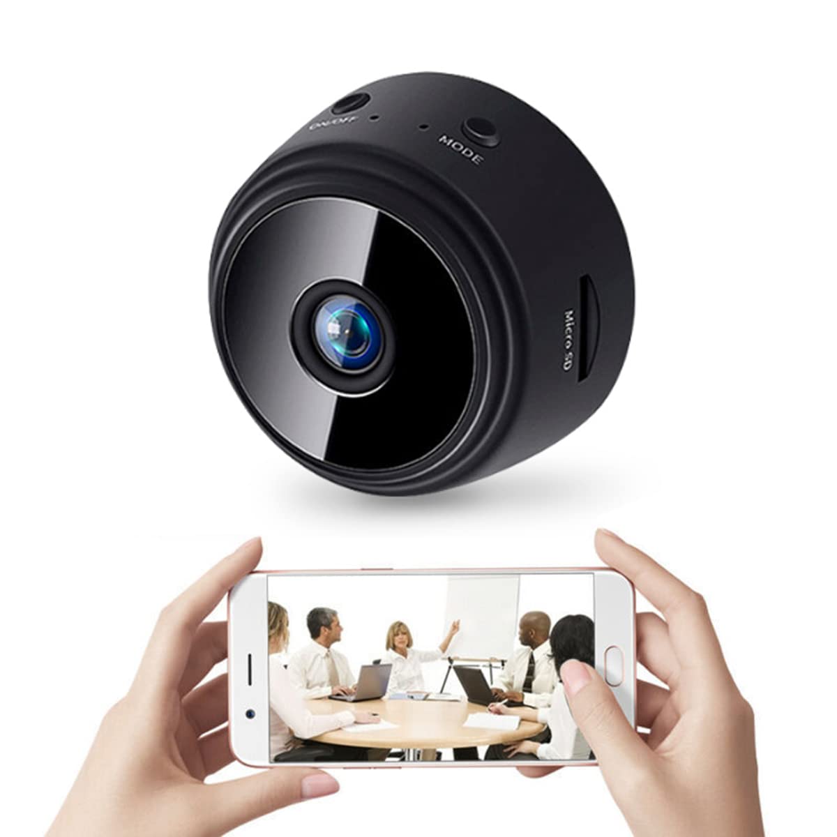 1080p HD Mini WiFi Hidden Camera with Audio - Wireless Nanny Cam for Home Security, Indoor Surveillance, Wide Angle Remote View, Motion Detection & Night Vision | Perfect for Baby Monitoring, Pet Watching & Office Security