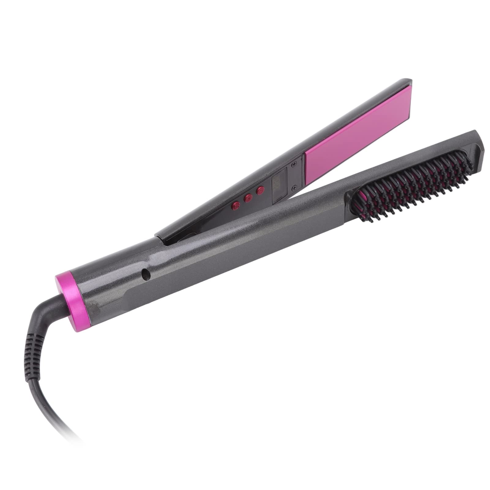Demeras 3-in-1 Hot Comb Hair Straightener & Styling Iron - 110-240V Anti-Scald Flat Iron for Frizz Control - Perfect for Home & Salon Use - Great for Straightening, Styling & Smoothing Hair