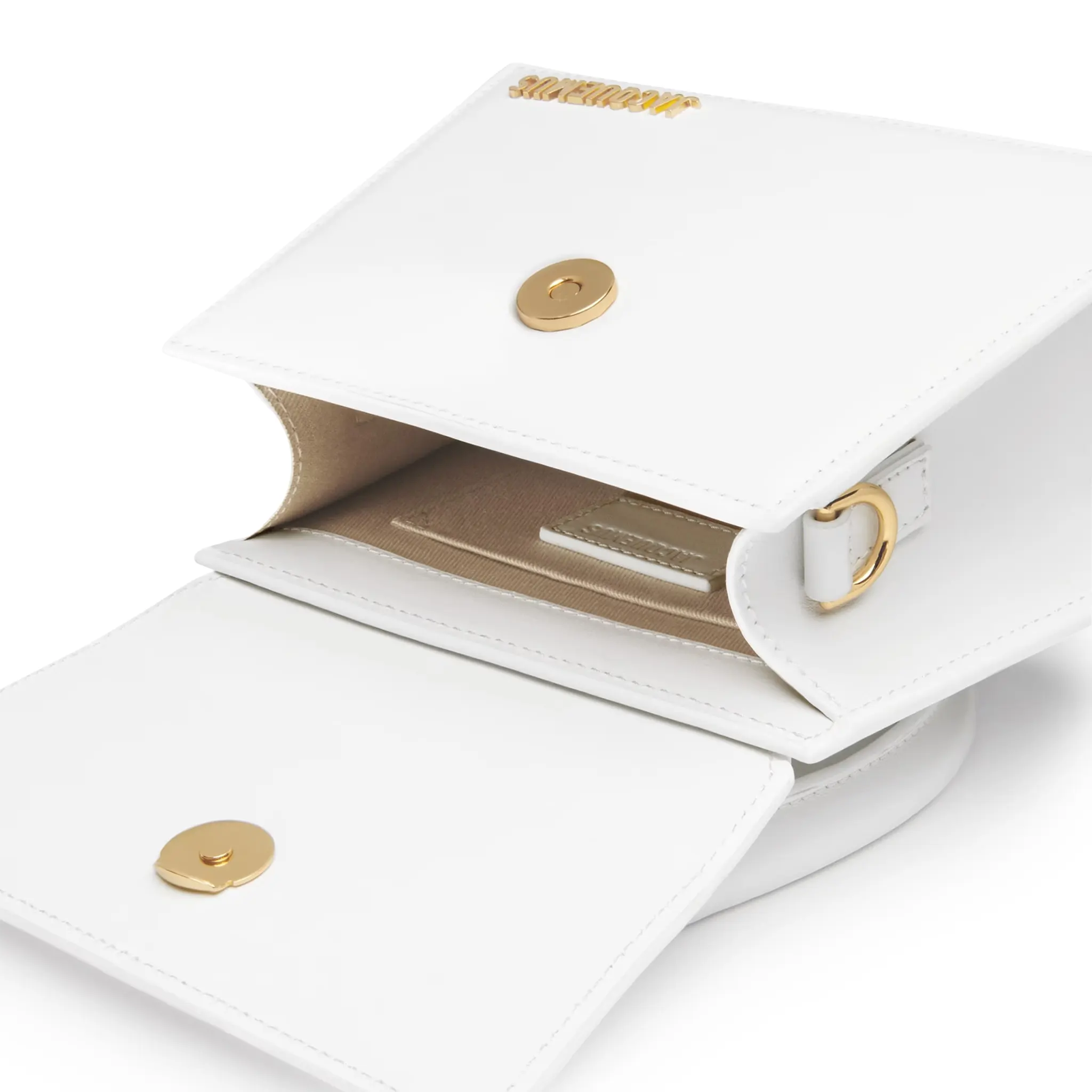 Jacquemus Le Chiquito Moyen White Leather Crossbody Bag - Luxury Designer Handbag for Women, Perfect for Parties, Dates & Everyday Use