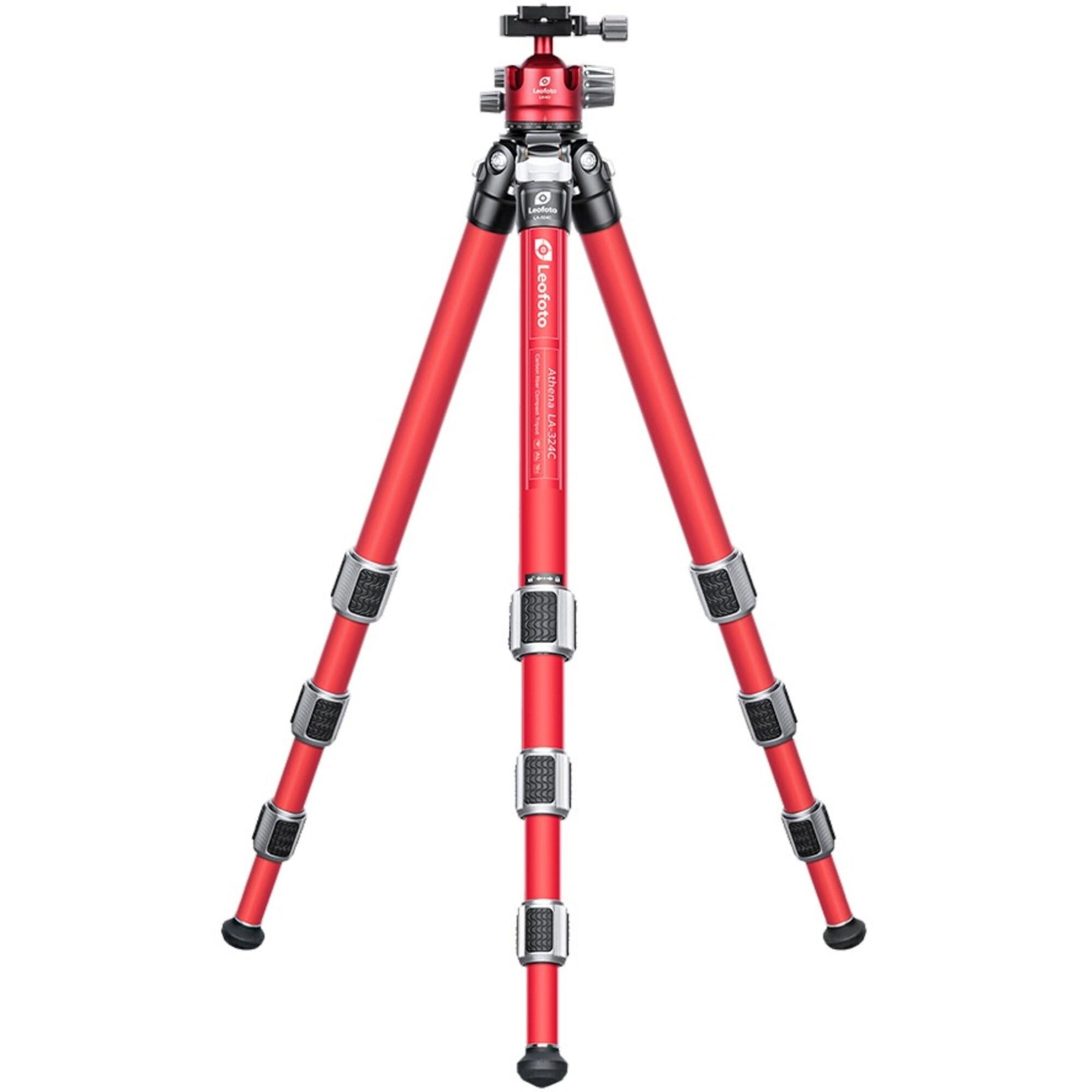 LEOFOTO LA-324C+LH-40 Carbon Fiber & Titanium Tripod with Ball Head & Quick Release Plate - Professional Camera Tripod for DSLR, Mirrorless & Compact Cameras - Perfect for Travel, Landscape & Studio Photography