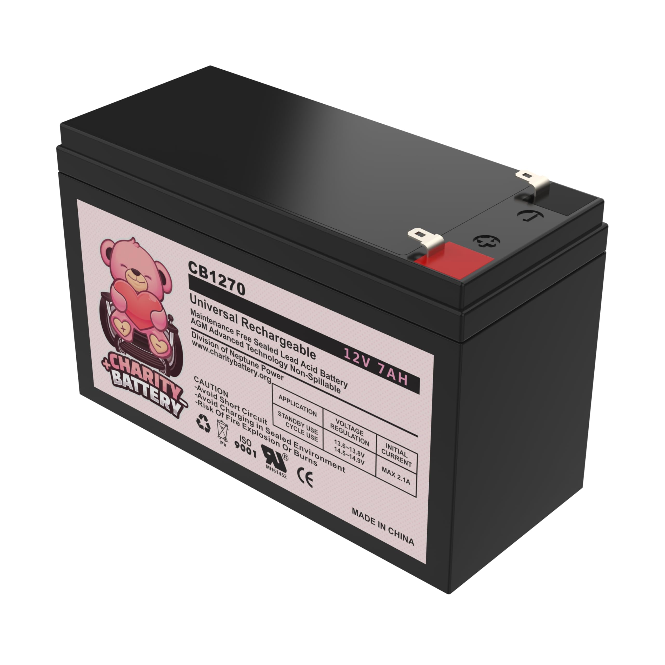 CB1270 12V 7Ah SLA Replacement Battery for Emergency Lighting - Compatible with Concealite Batteries | Backup Power for Exit Signs, Security Systems & Emergency Lights