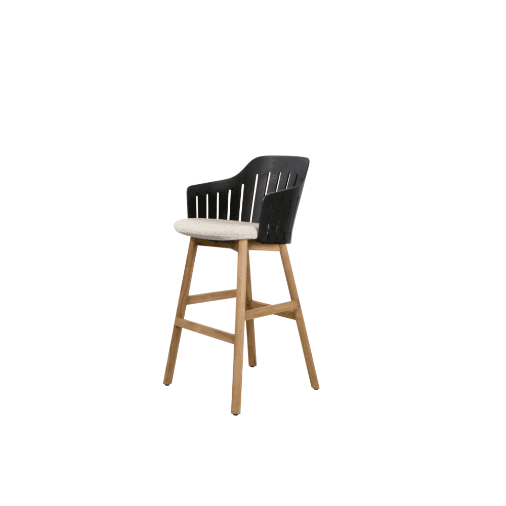 Premium Outdoor Bar Stool - Heavy Duty Patio Bar Chair with Backrest, Weather-Resistant & Comfortable for Garden, Deck, Poolside & Outdoor Dining
