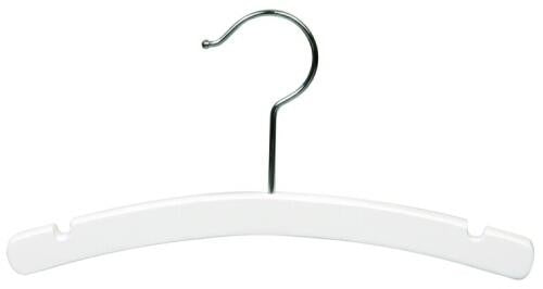 10 Pack White Wooden Baby Clothes Hangers - Durable & Non-Slip for Nursery, Closet Organization & Baby Shower Gifts