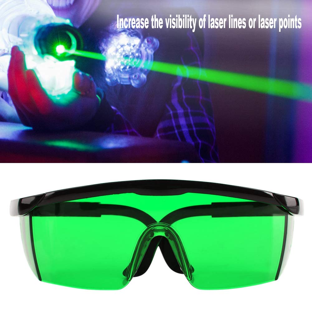 High Visibility Plastic Safety Glasses - Green Tinted Over-Glasses for Enhanced Vision in Low Light & Work Environments | Ideal for Construction, DIY, and Outdoor Activities