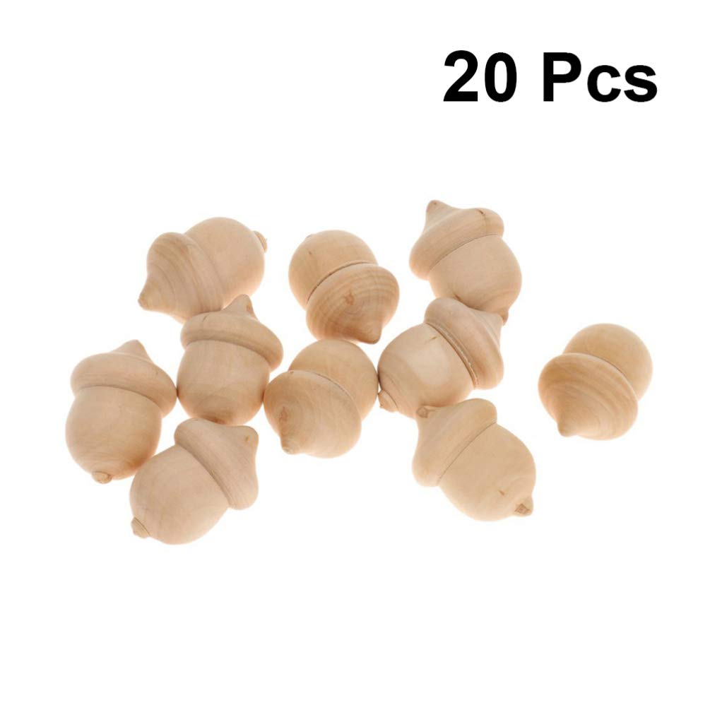 Healifty Unfinished Wood Peg Dolls - 20pcs DIY Natural Wooden Dolls for Christmas Decor, Wedding Party, Arts & Crafts, Graffiti, Rustic Table Decor - Perfect for Holiday Centerpieces, Kids' Craft Projects & Home Decoration