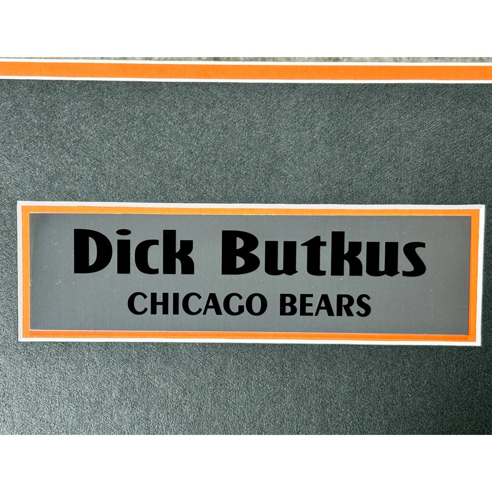 Dick Butkus Autographed Chicago Bears 16x20 Framed Photo with Beckett COA - Signed Memorabilia for Sports Fans, Man Cave & Collectors Display