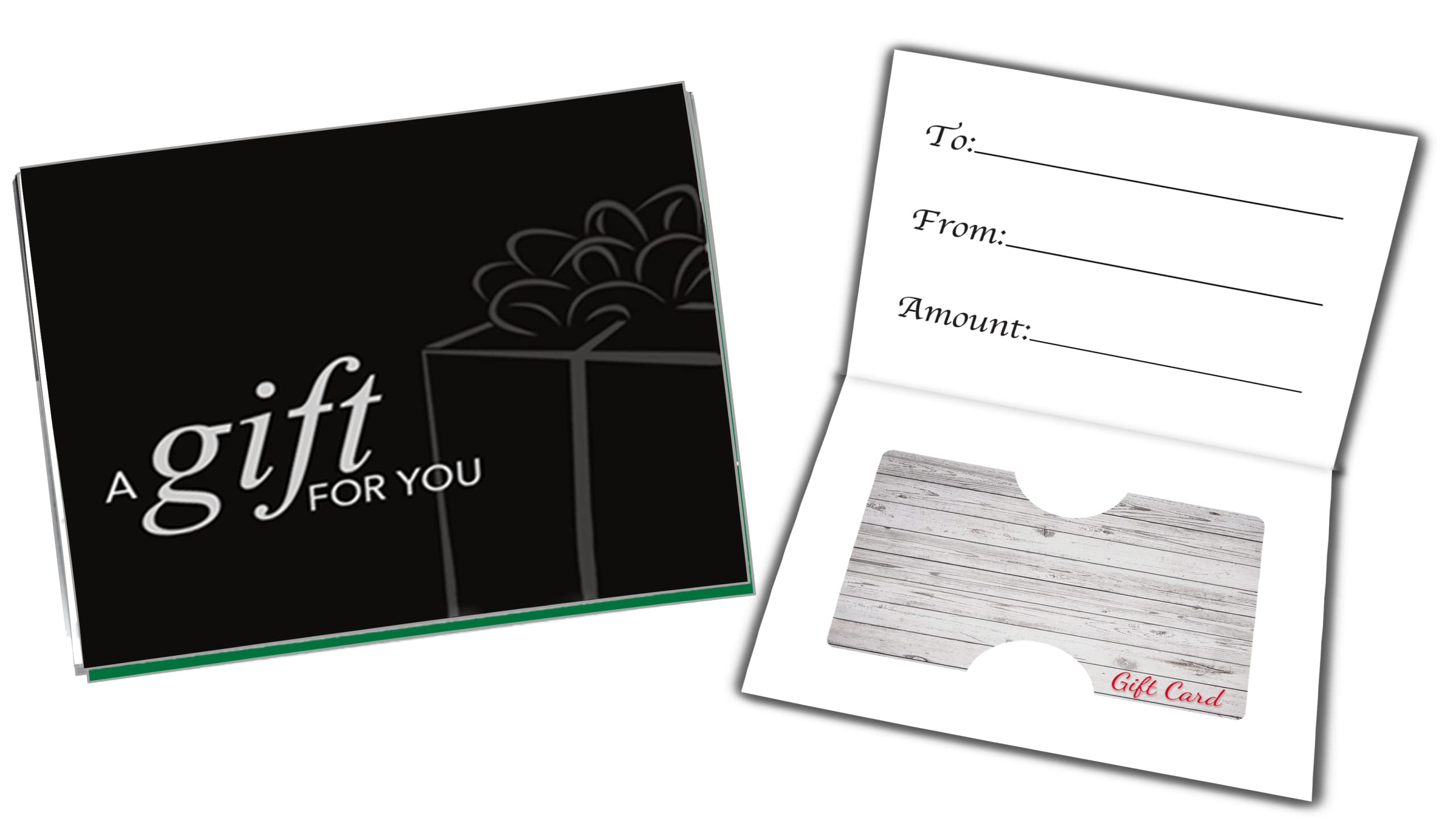 500 Pack Simple Black Gift Card Presenter - Elegant & Bulk Gift Card Holders for Holidays, Birthdays, Corporate Gifting & Retail Packaging