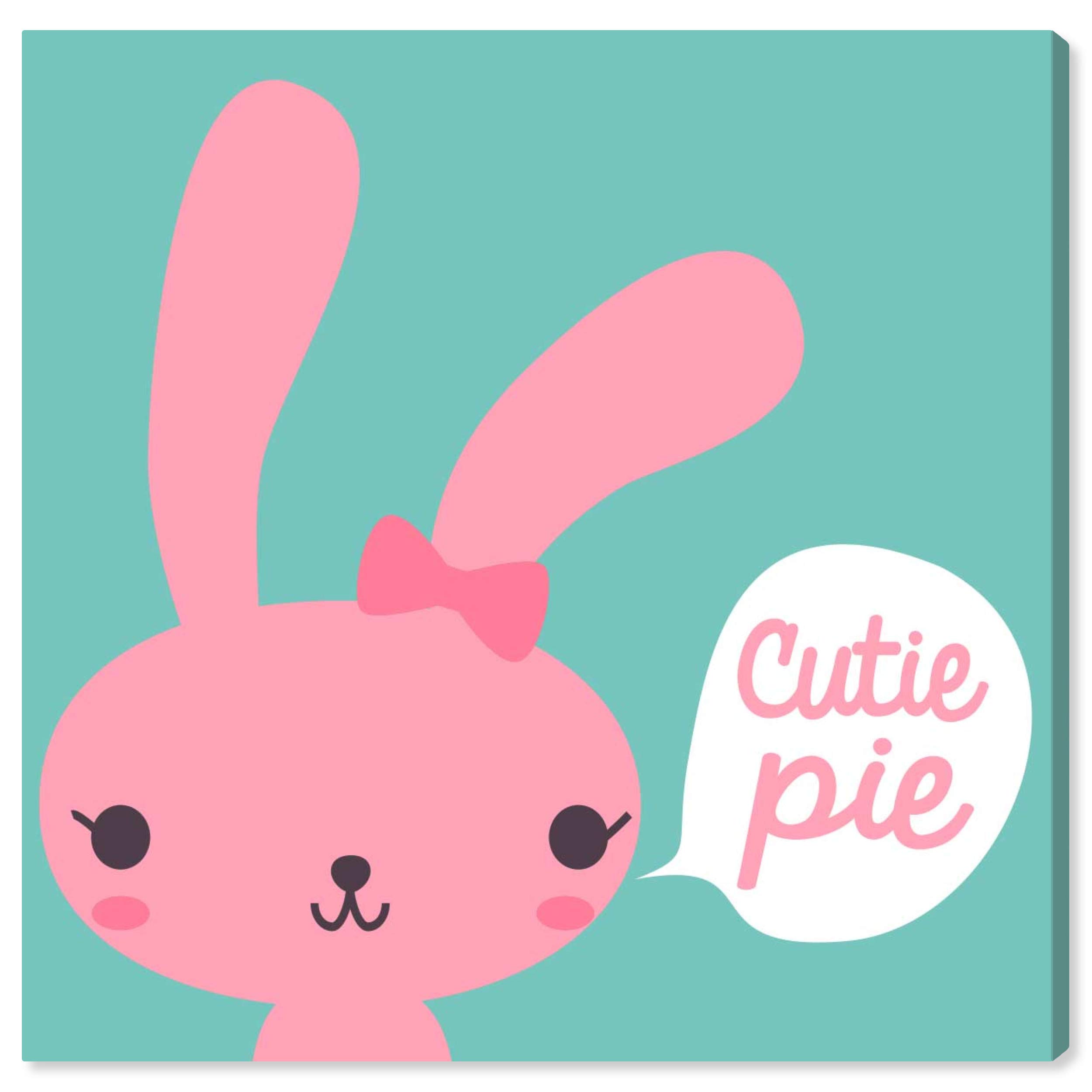 Wynwood Studio Animals Wall Art Canvas Prints - 'Cutie Pie' Pink and Green Home Décor, 20