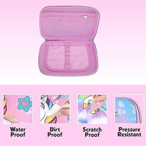 Mermaid Purple Pencil Box for School & Office Supplies - Perfect for Kids, Students & Artists - Organize Pens, Pencils & Art Tools