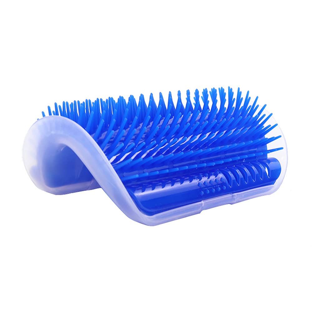 Multifunctional Pet Grooming Comb for Cats - Tickling & Corner Rubbing Tool with Massage Function (Blue) | Perfect for Daily Grooming, Bonding & Stress Relief