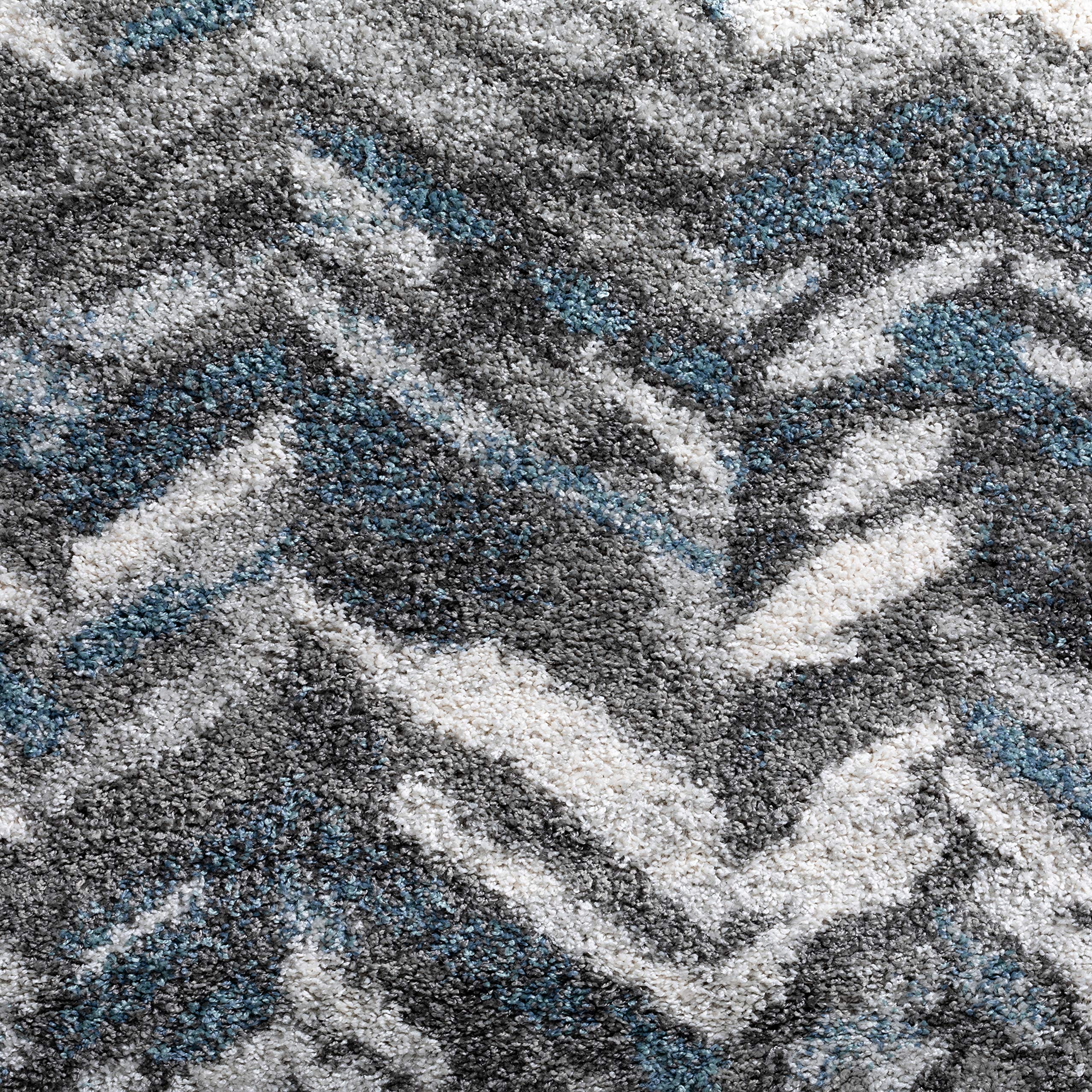 Addison Rugs Reston 8'x10' Grey Area Rug - Soft Modern Living Room Carpet for Home Decor & Bedroom Floor Mat