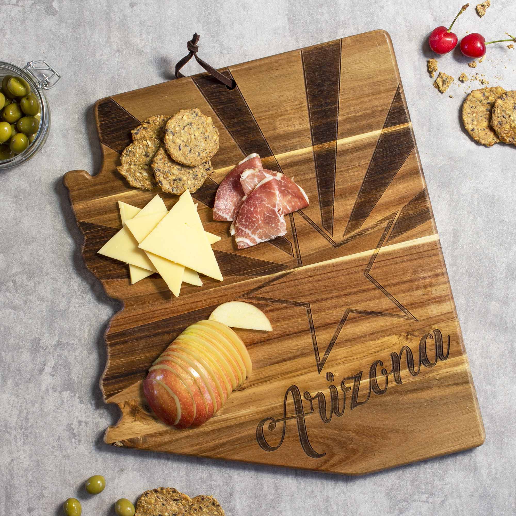 Rock & Branch® Origins Series Arizona Cutting Board - Premium Wooden Chopping Board for Kitchen, Butcher Block for Meat, Cheese, and Vegetables - Perfect for Home Chefs and Food Prep
