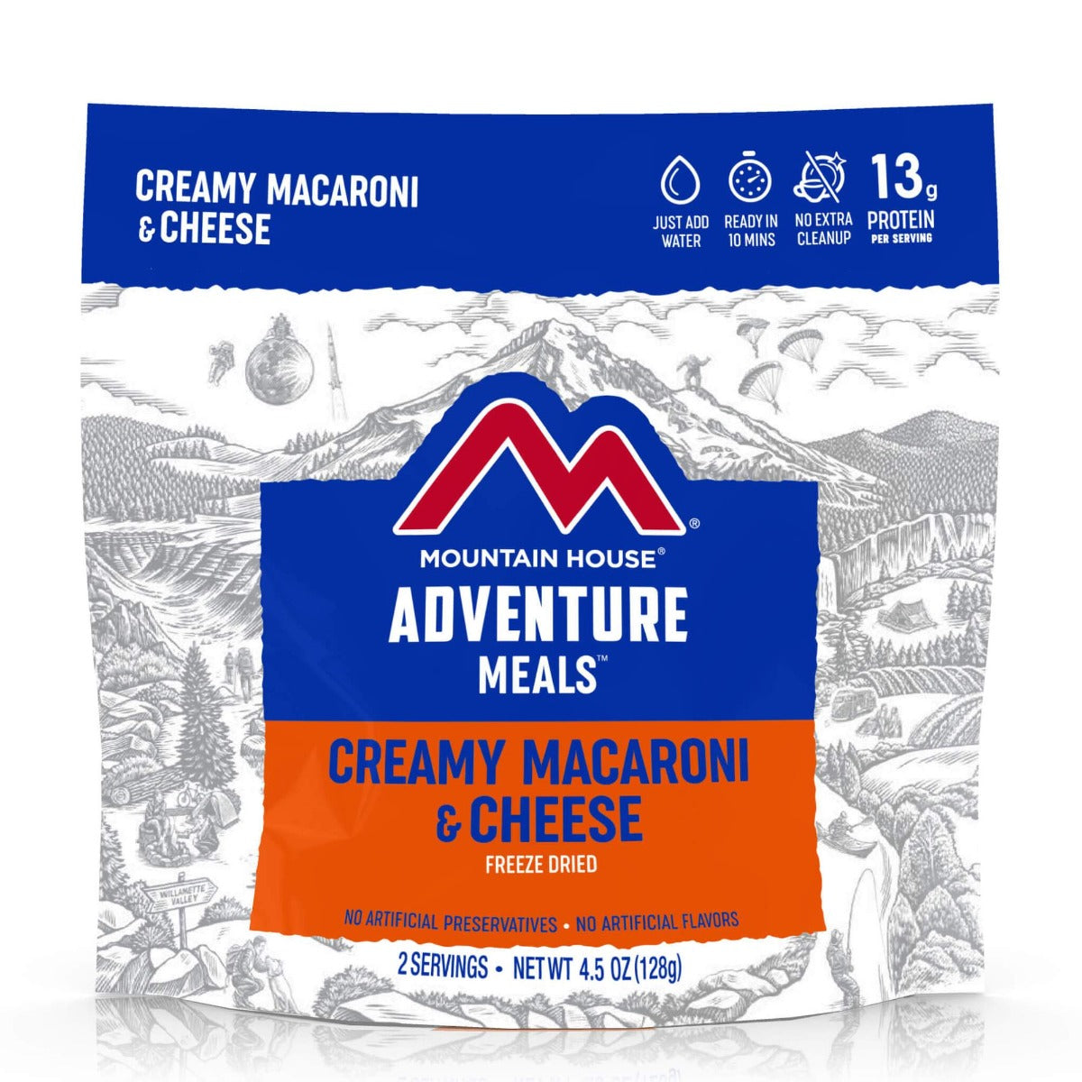 Mountain House Creamy Macaroni and Cheese - Freeze Dried Meal Pouch for Camping, Hiking & Emergency Food Storage - Ready in Minutes