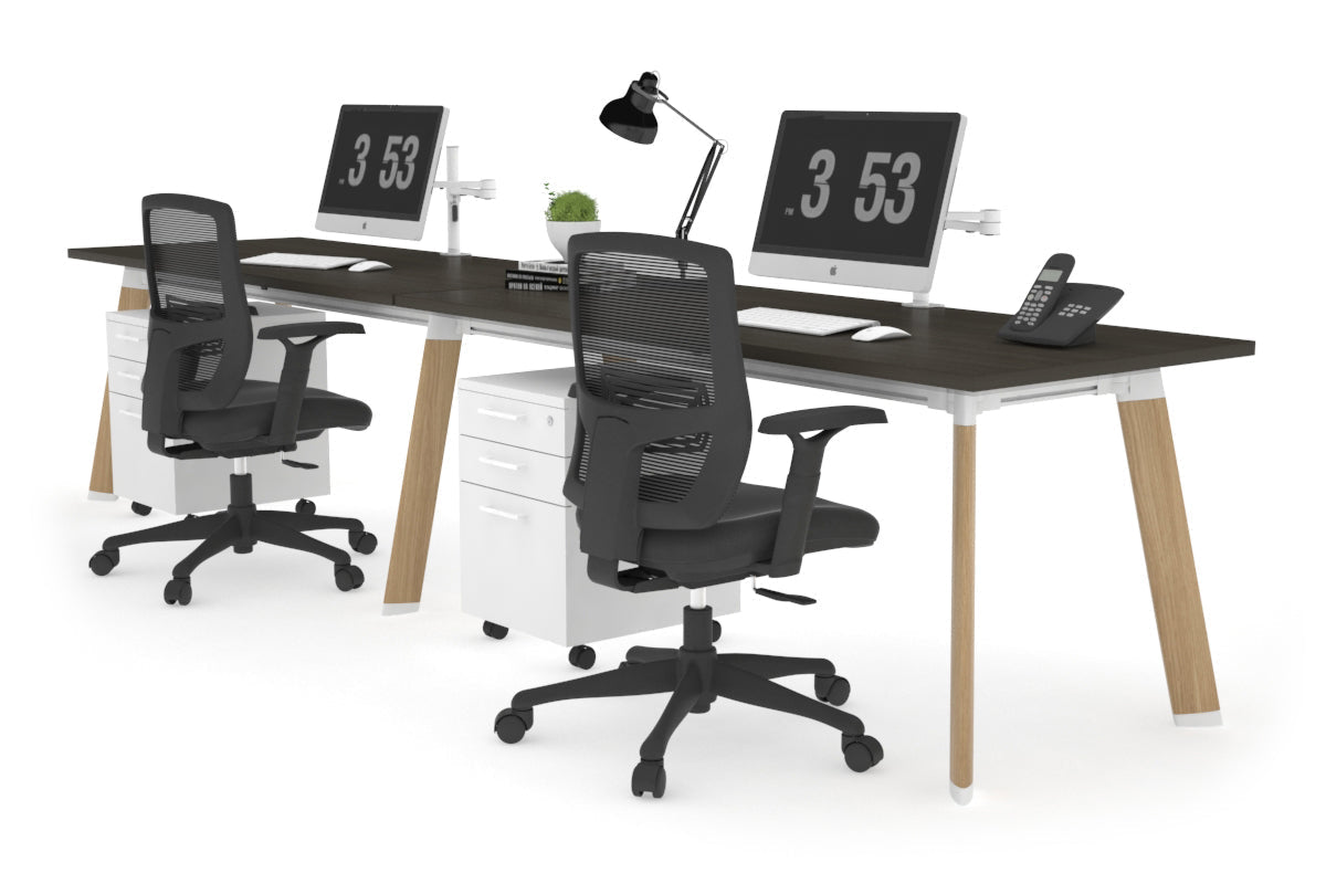 2 Person Office Workstation Desk with Switch - 1200L x 700W Dimensions - Perfect for Collaborative Workspaces & Home Offices