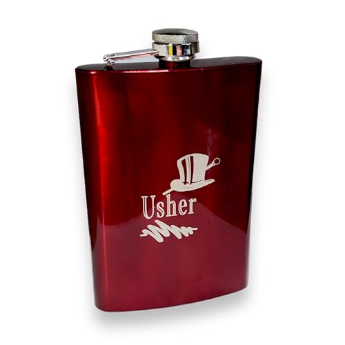 8oz Red Flask