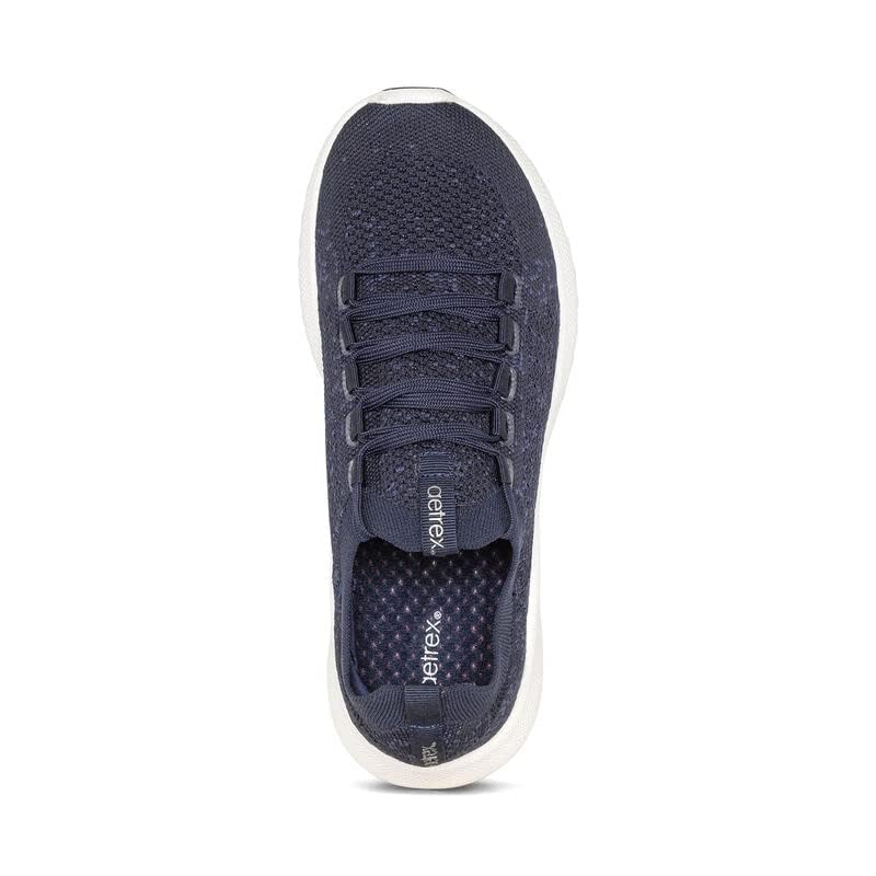 Aetrex Women's Carly Sparkle Orthopedic Arch Support Knit Sneakers - Comfortable Walking Shoes for Flat Feet, Plantar Fasciitis Relief - Perfect for Work, Travel & Everyday Wear
