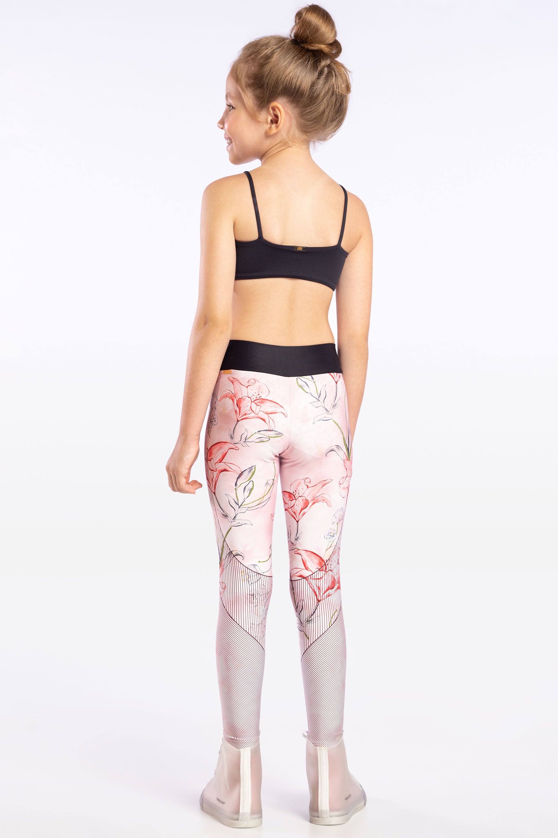 Kids Blossom Print Leggings - Soft Stretchy Comfort Pants for Girls - Perfect for Playtime, Dance Class & Everyday Wear