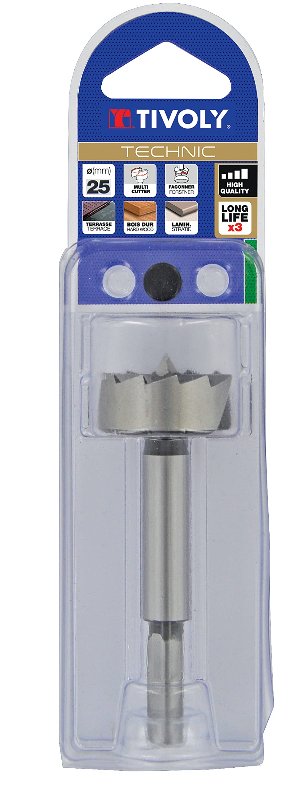 10804625000 High-Speed Steel Shaping Drill Bit for Woodworking - Grey - Perfect for DIY Projects, Furniture Making, and Home Renovations