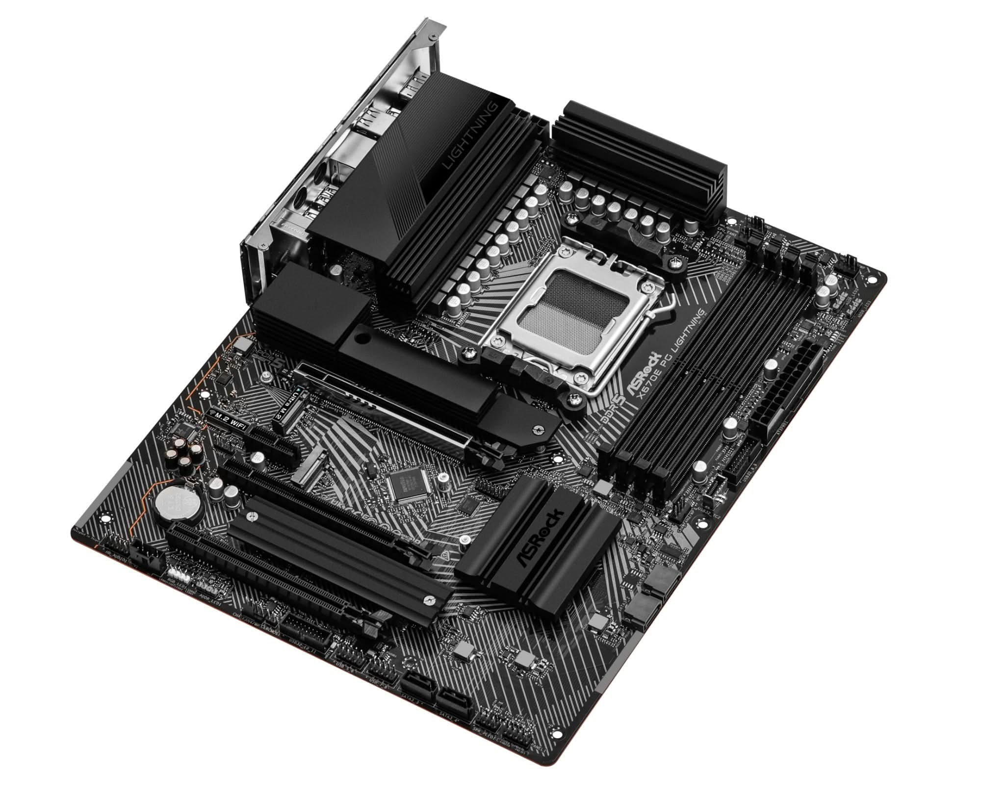 ASRock X670E PG Lightning AMD X670 Socket AM5 ATX Motherboard - High-Performance Gaming & Content Creation for Ryzen 7000 Series CPUs